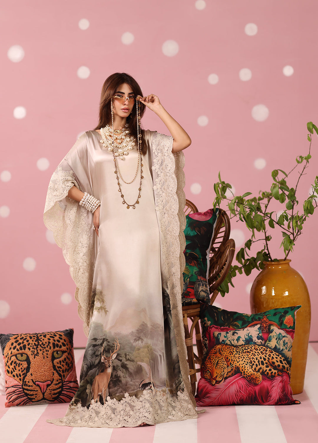 Musferah Saad Women RTW Embroidered Silk 2 Piece Suit Ethereal Eden - Festive Collection
