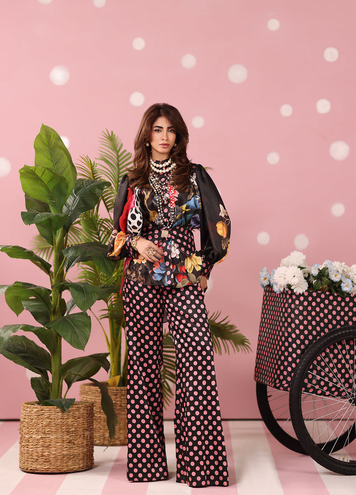 Musferah Saad Women RTW Embroidered Silk 2 Piece Suit Polka Panache - Festive Collection