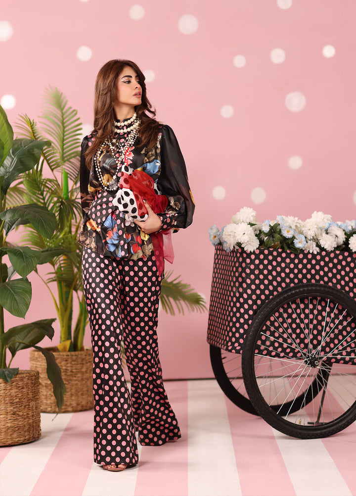 Musferah Saad Women RTW Embroidered Silk 2 Piece Suit Polka Panache - Festive Collection