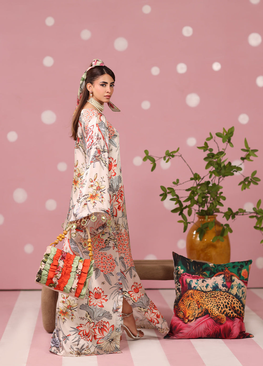 Musferah Saad Women RTW Printed Silk 2 Piece Suit Imperial Blossom - Festive Collection