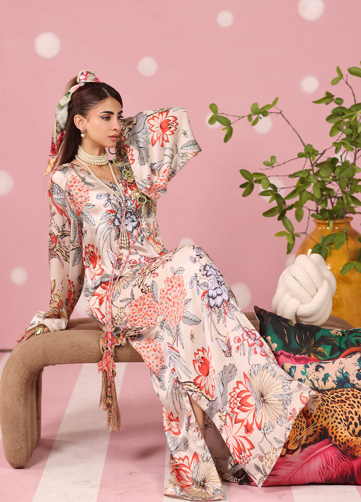Musferah Saad Women RTW Printed Silk 2 Piece Suit Imperial Blossom - Festive Collection