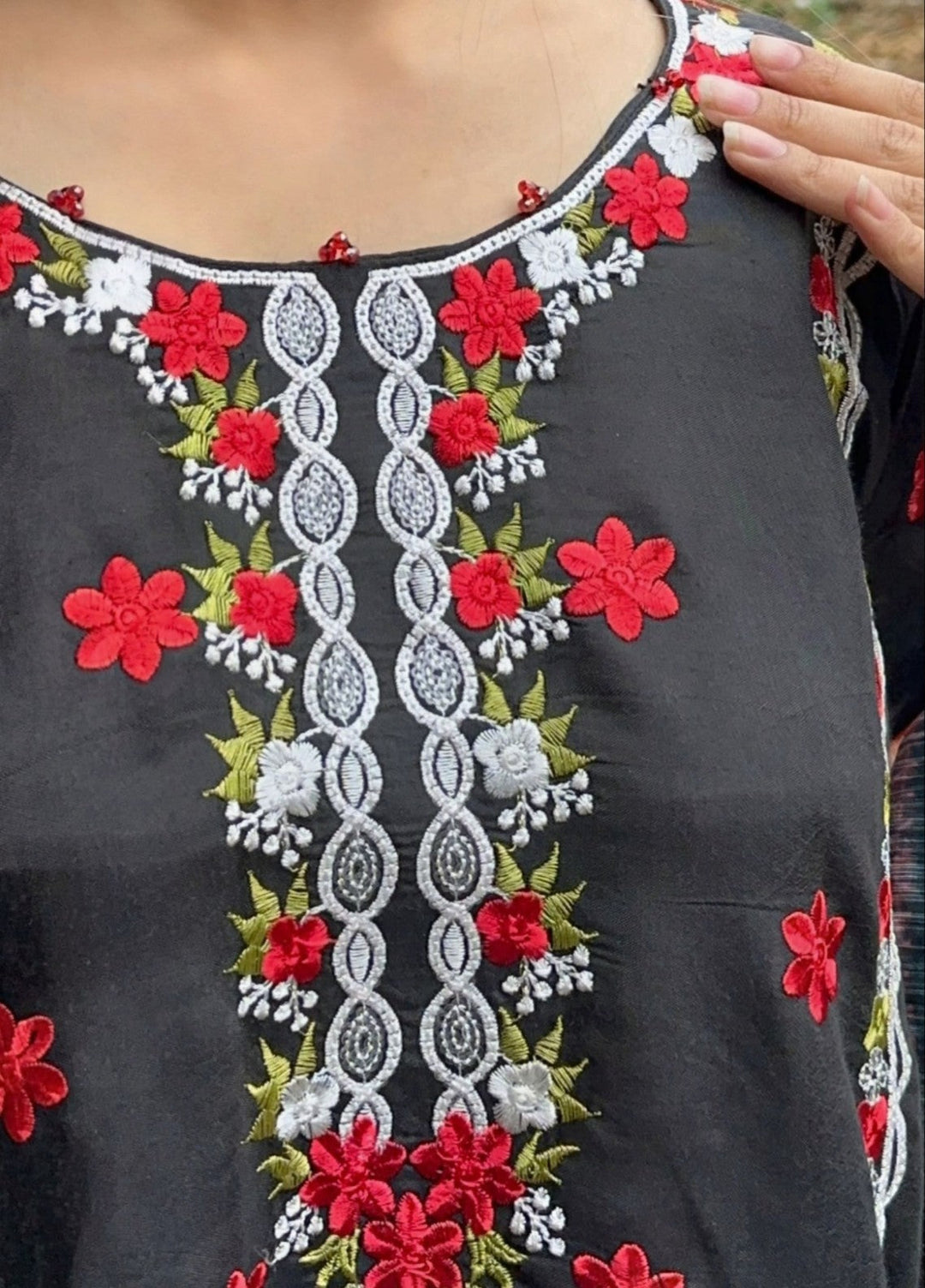 Blossom Aroma from Khuwab by Kazma RTW Embroidered 3 Piece Suit Black Bloom - Collection