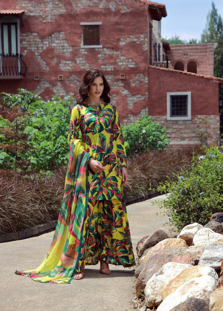 Floral Ritual Edit by Feathers  Printed Lawn 3 Piece Suit MONEL - Casual Collection
