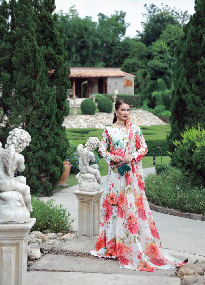 Floral Ritual Edit by Feathers  Printed Lawn 3 Piece Suit RUVEN - Casual Collection