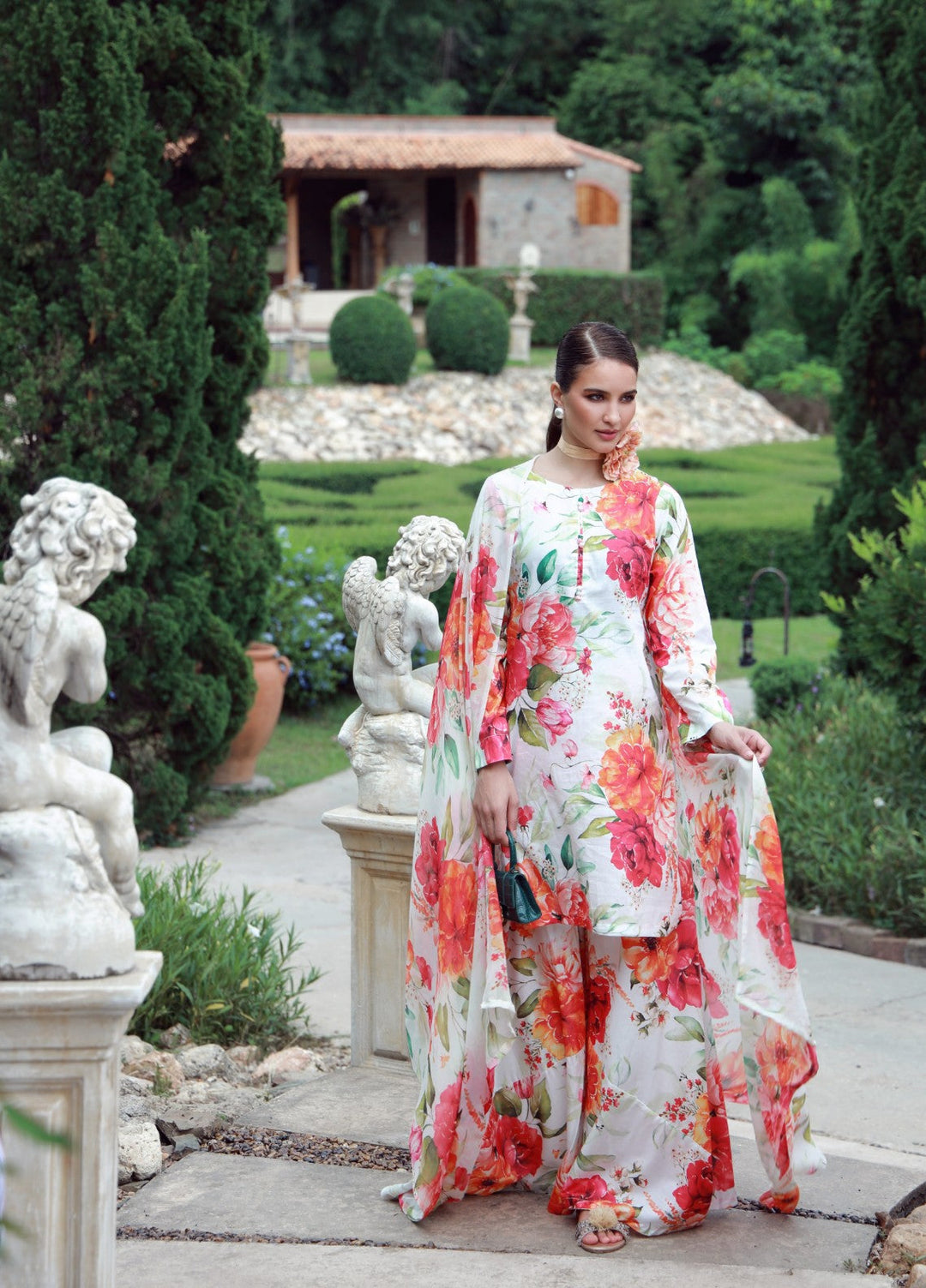 Floral Ritual Edit by Feathers  Printed Lawn 3 Piece Suit RUVEN - Casual Collection