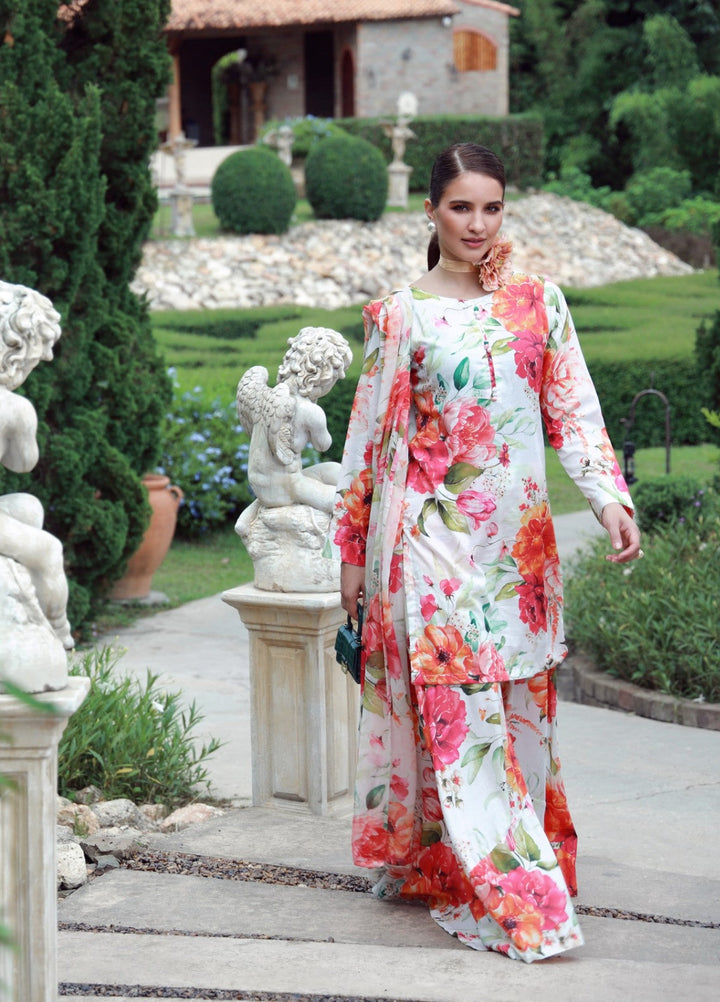 Floral Ritual Edit by Feathers  Printed Lawn 3 Piece Suit RUVEN - Casual Collection