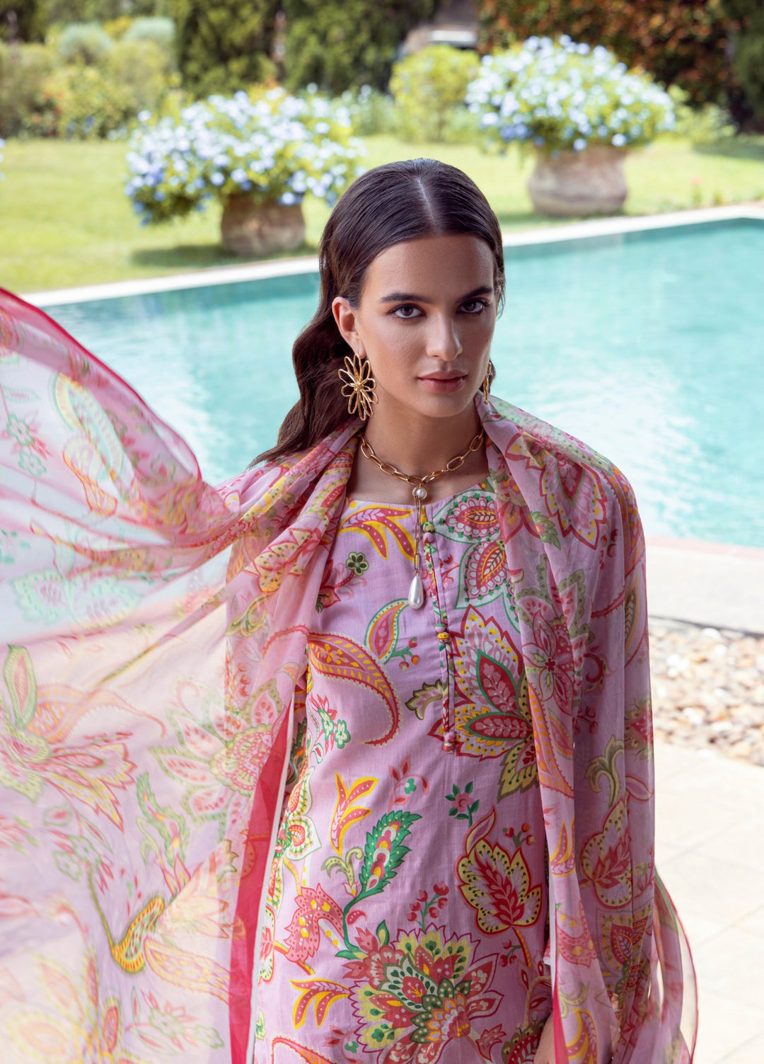 Floral Ritual Edit by Feathers  Printed Lawn 3 Piece Suit STYREL - Casual Collection