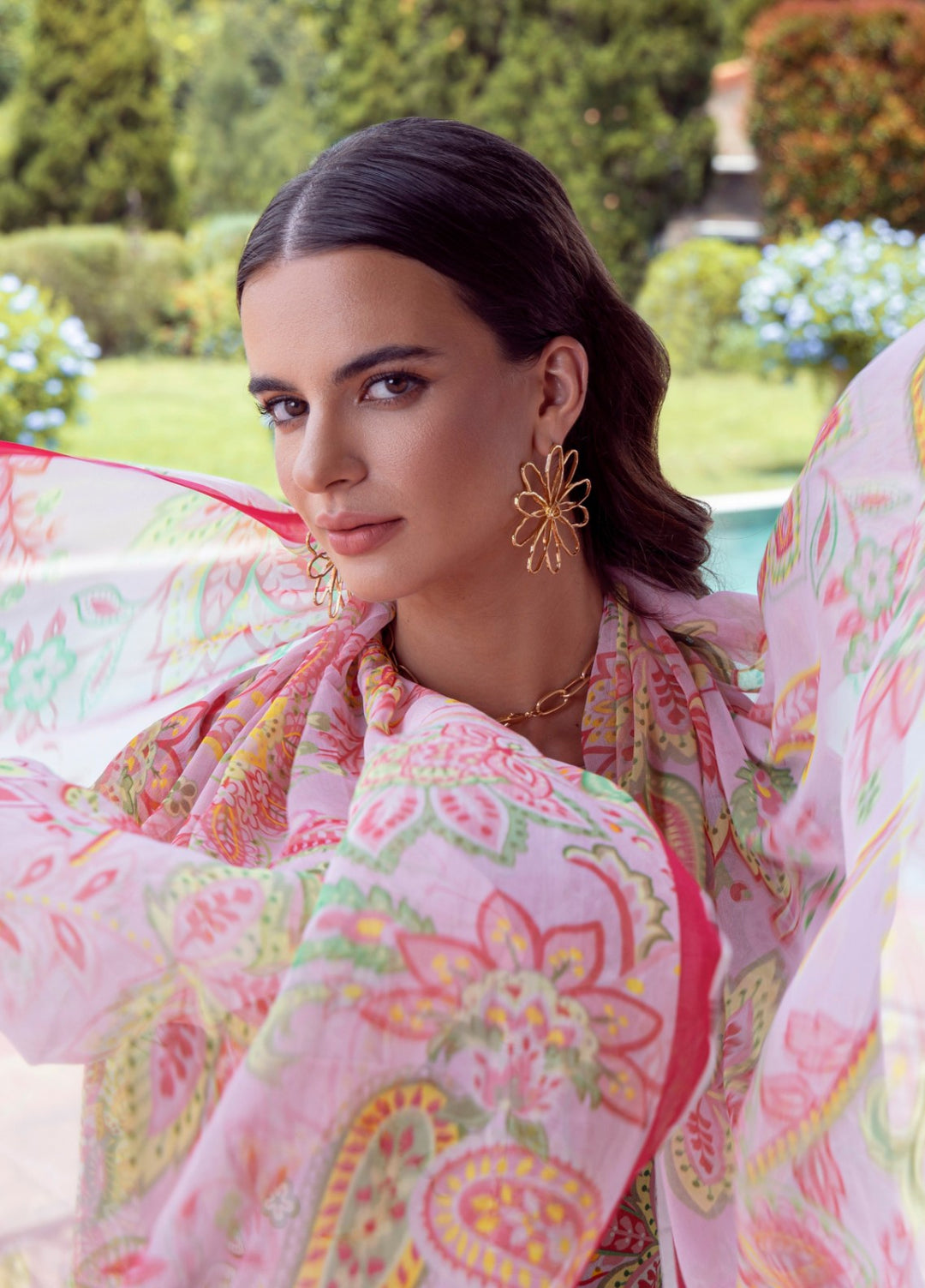 Floral Ritual Edit by Feathers  Printed Lawn 3 Piece Suit STYREL - Casual Collection