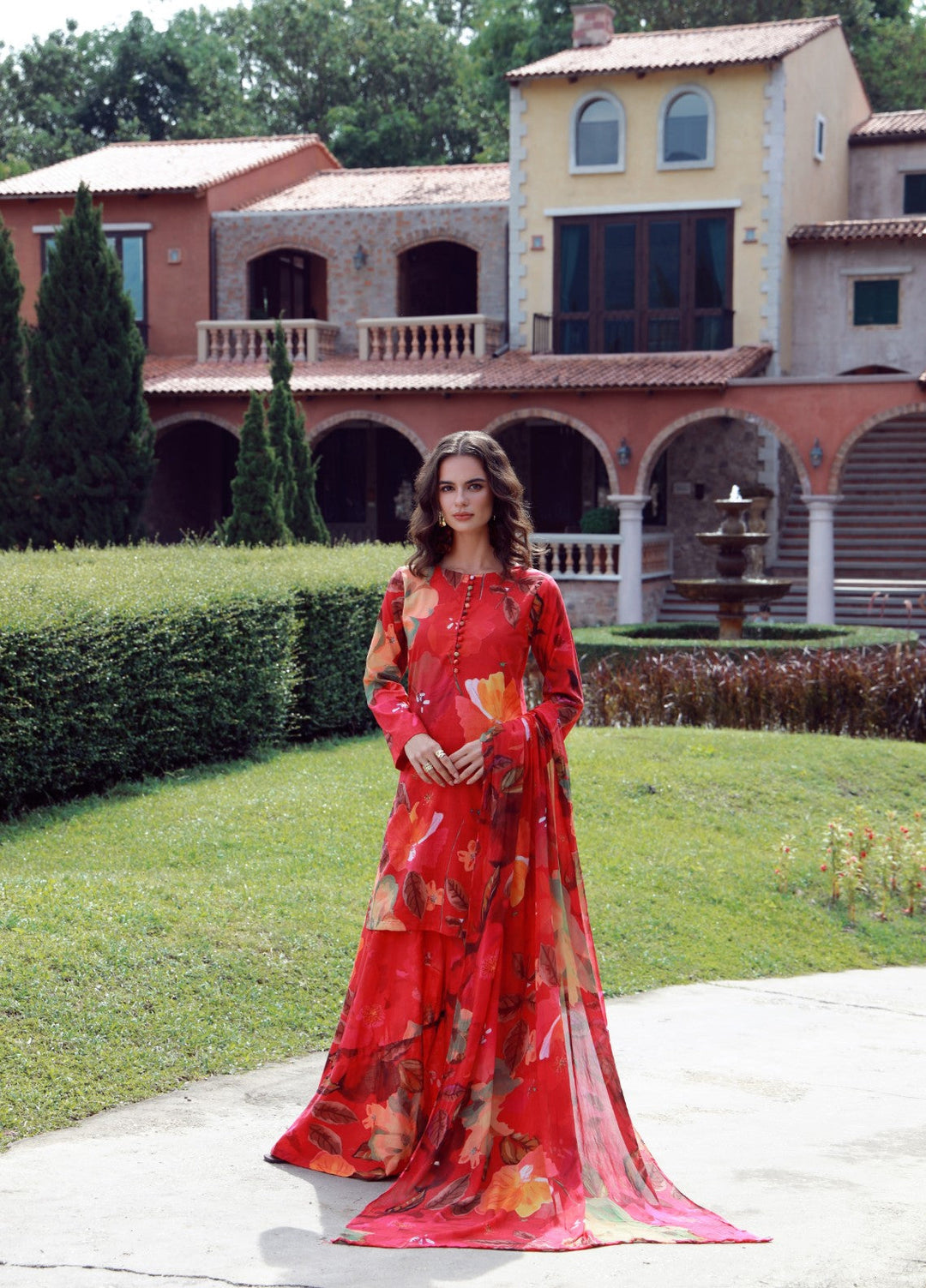 Floral Ritual Edit by Feathers  Printed Lawn 3 Piece Suit XERLIN - Casual Collection