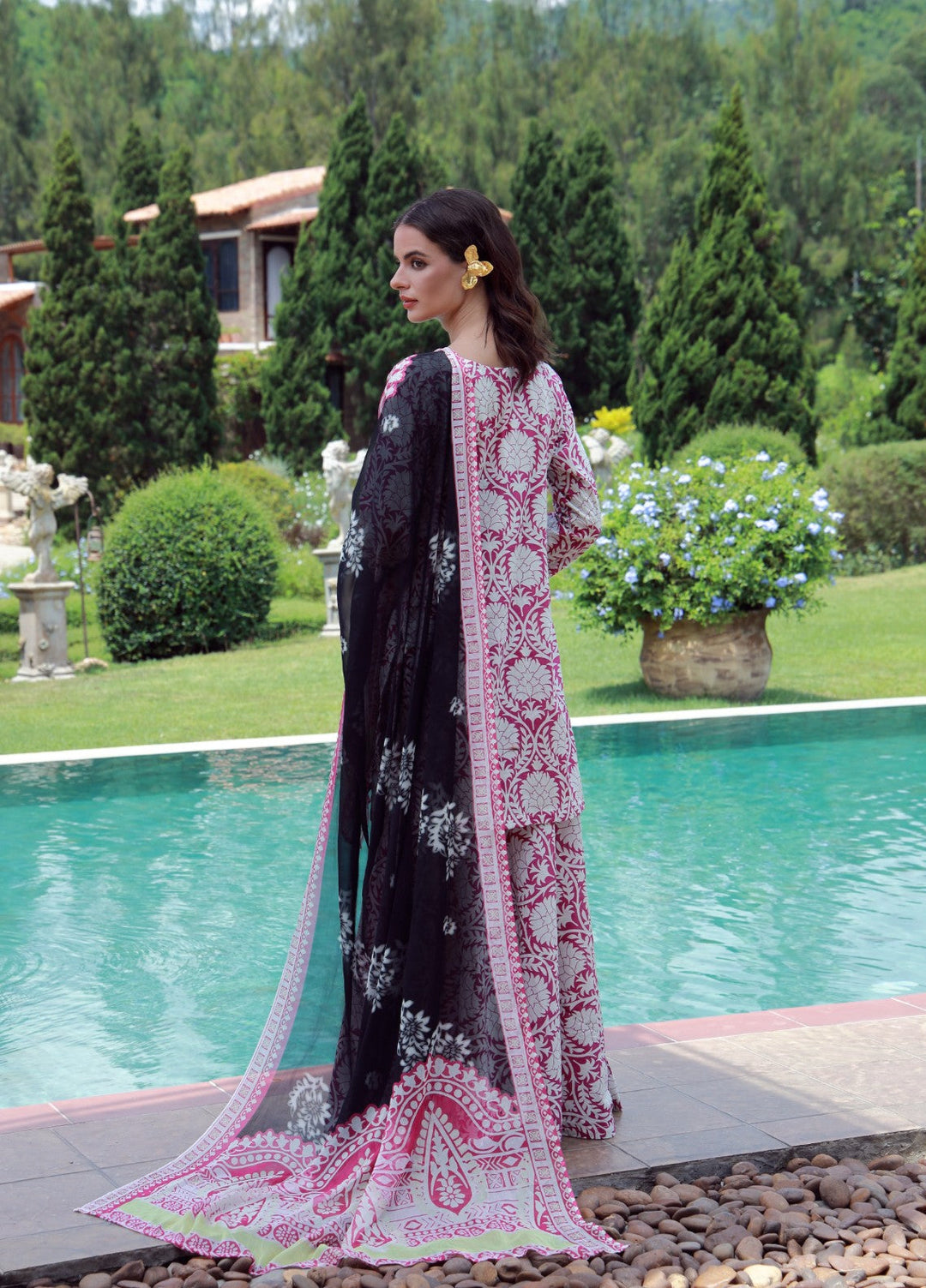 Petals Of Serenity by Feathers RTW Printed Lawn 3 Piece Suit GLOVIX - Casual Collection