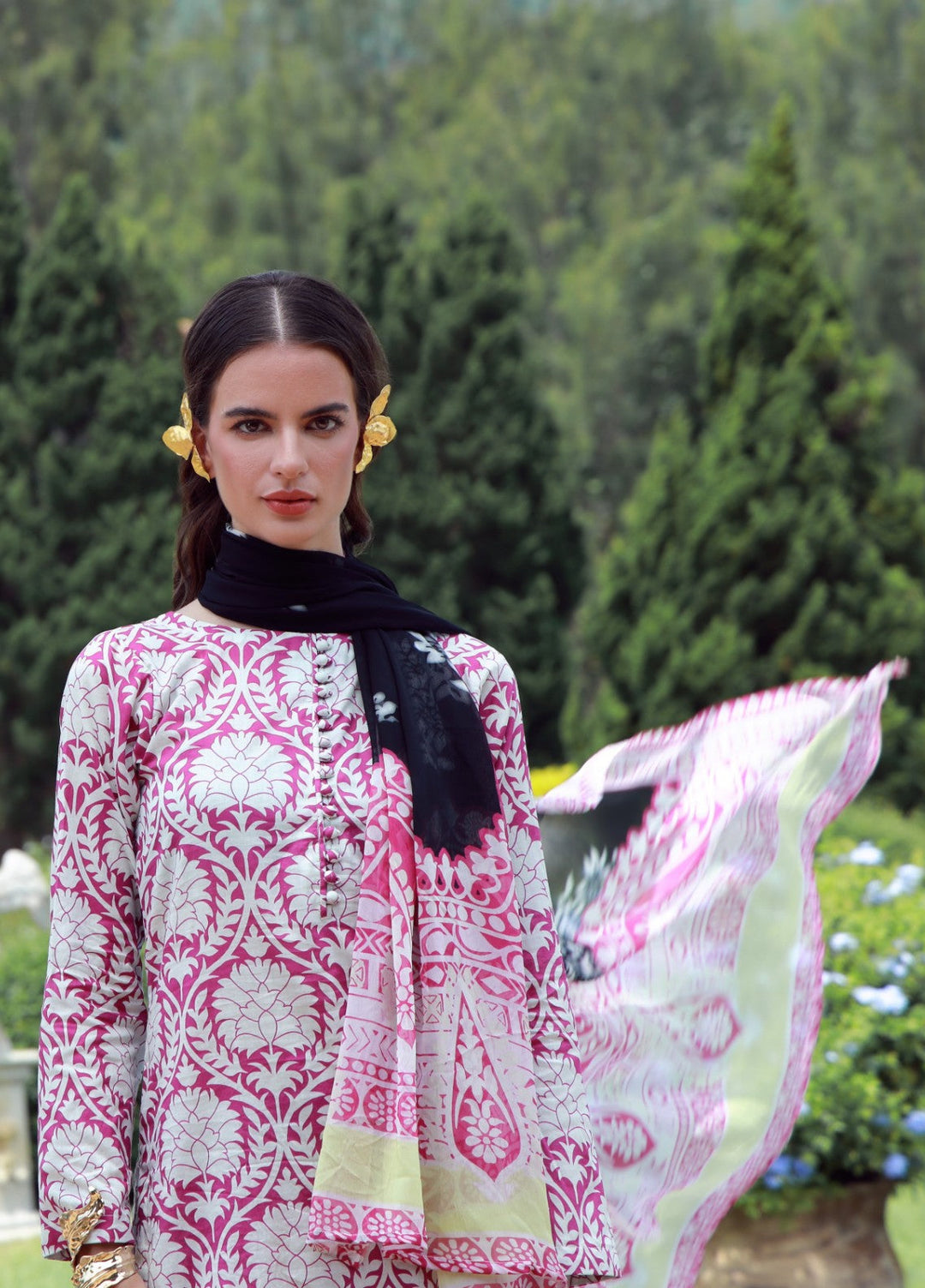 Petals Of Serenity by Feathers RTW Printed Lawn 3 Piece Suit GLOVIX - Casual Collection