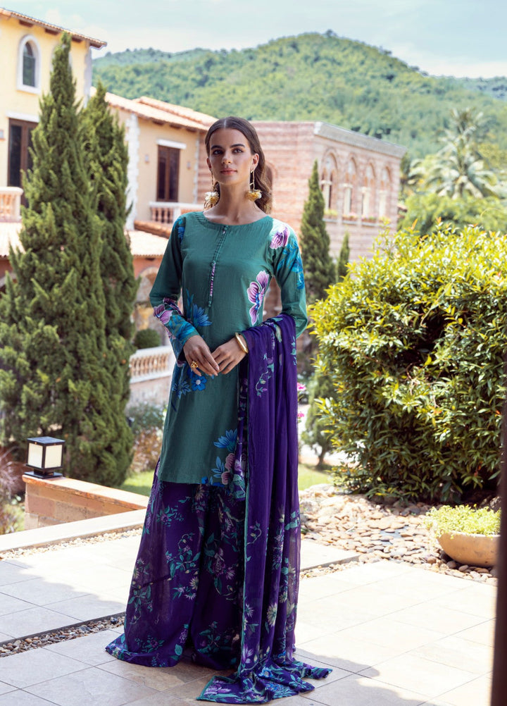 Petals Of Serenity by Feathers RTW Printed Lawn 3 Piece Suit KYNEL - Casual Collection