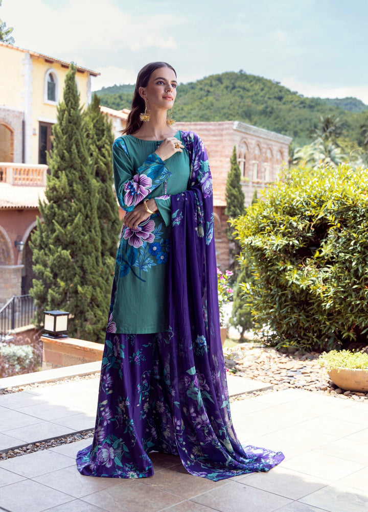 Petals Of Serenity by Feathers RTW Printed Lawn 3 Piece Suit KYNEL - Casual Collection