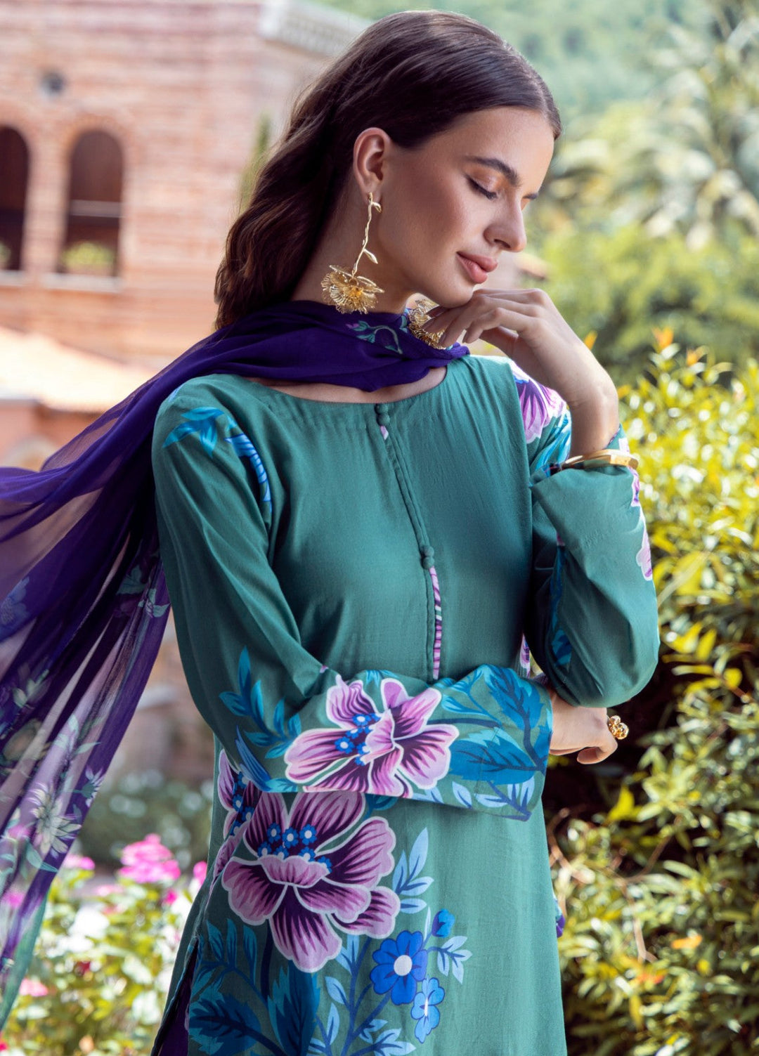 Petals Of Serenity by Feathers RTW Printed Lawn 3 Piece Suit KYNEL - Casual Collection