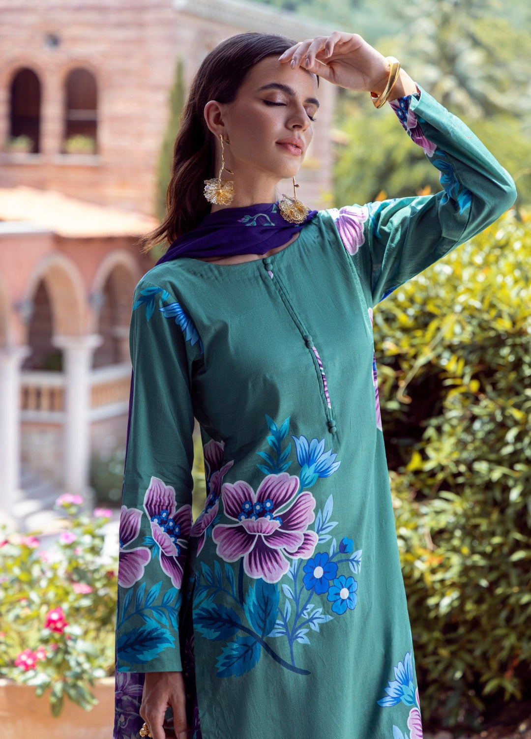 Petals Of Serenity by Feathers RTW Printed Lawn 3 Piece Suit KYNEL - Casual Collection