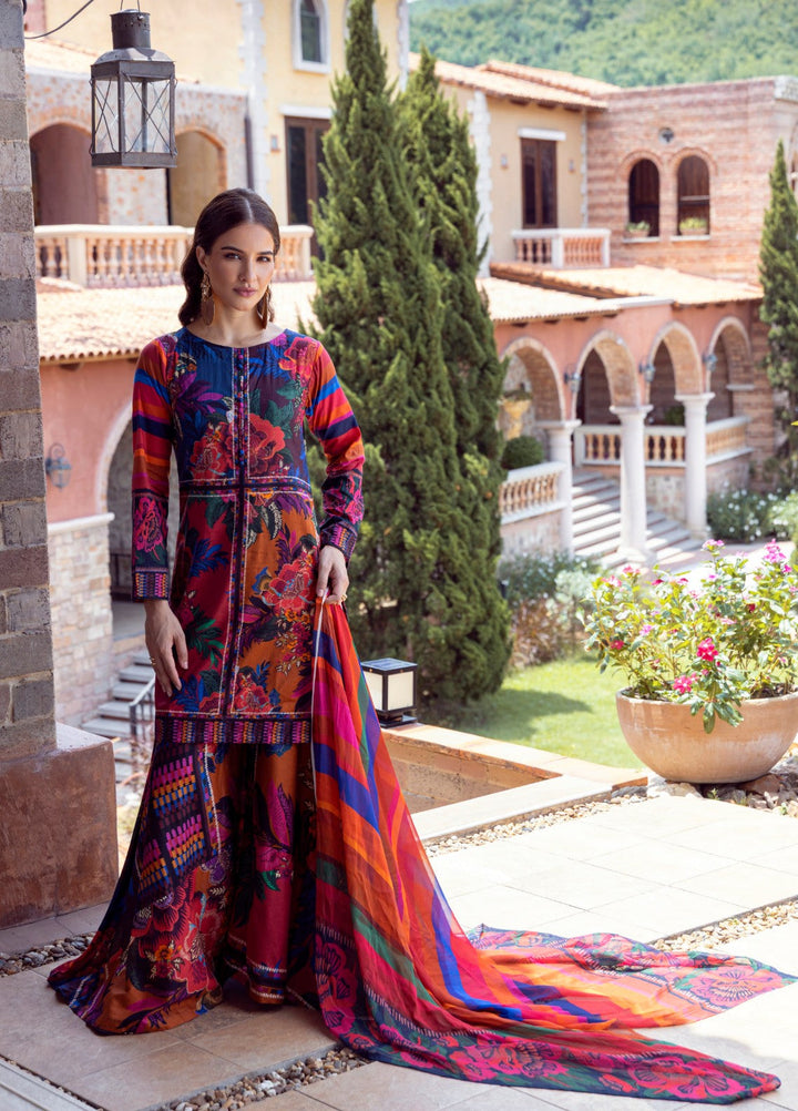 Petals Of Serenity by Feathers RTW Printed Lawn 3 Piece Suit MELTOR - Casual Collection