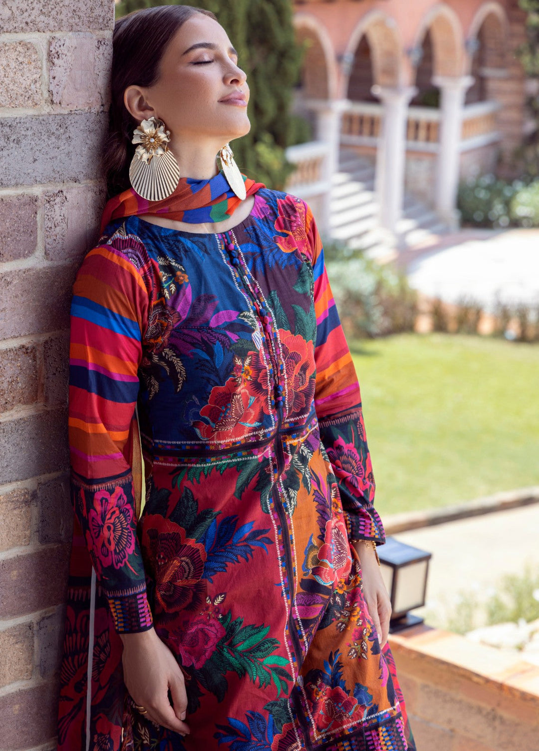 Petals Of Serenity by Feathers RTW Printed Lawn 3 Piece Suit MELTOR - Casual Collection