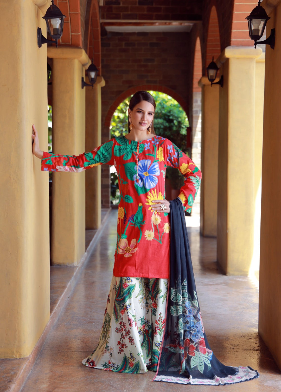 Petals Of Serenity by Feathers RTW Printed Lawn 3 Piece Suit QUENIX - Casual Collection
