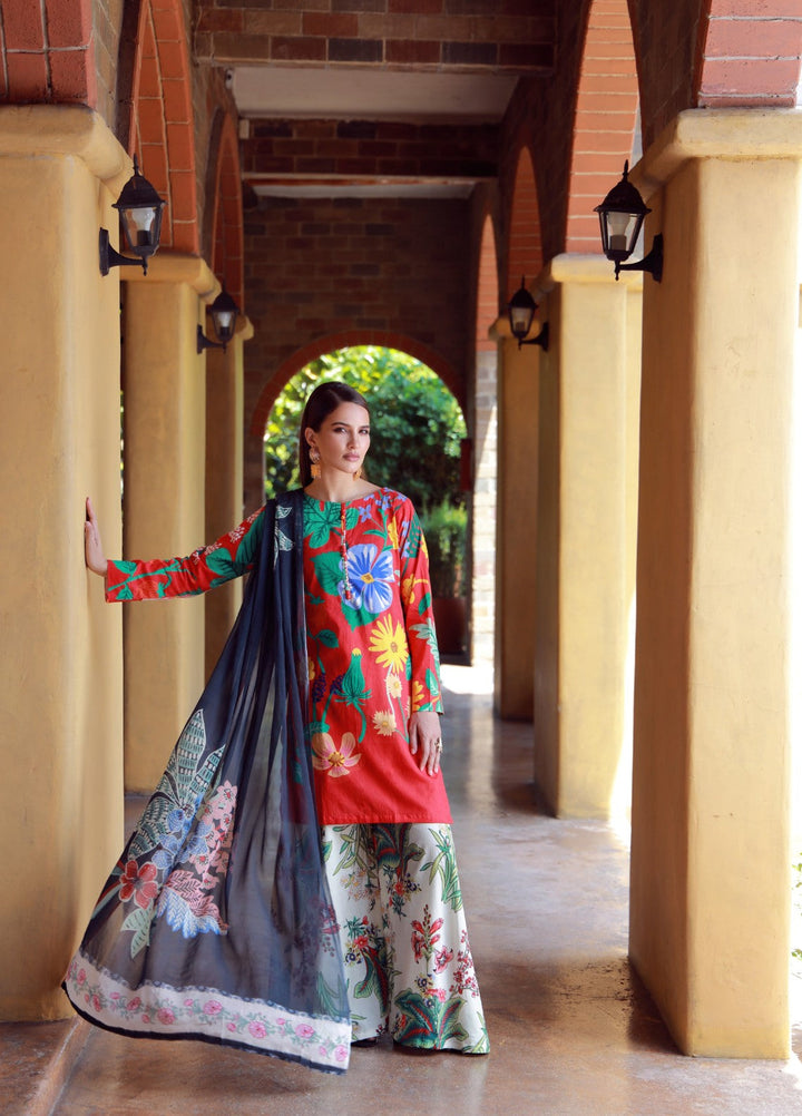 Petals Of Serenity by Feathers RTW Printed Lawn 3 Piece Suit QUENIX - Casual Collection