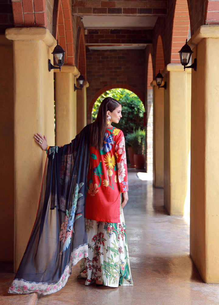 Petals Of Serenity by Feathers RTW Printed Lawn 3 Piece Suit QUENIX - Casual Collection
