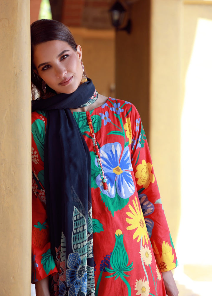 Petals Of Serenity by Feathers RTW Printed Lawn 3 Piece Suit QUENIX - Casual Collection