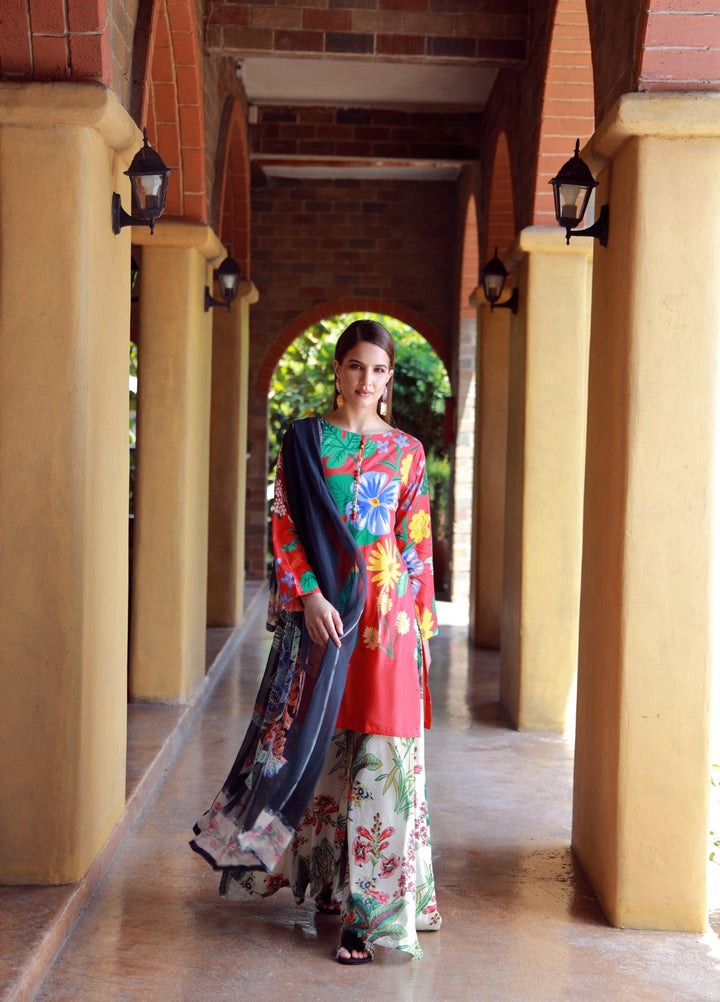 Petals Of Serenity by Feathers RTW Printed Lawn 3 Piece Suit QUENIX - Casual Collection