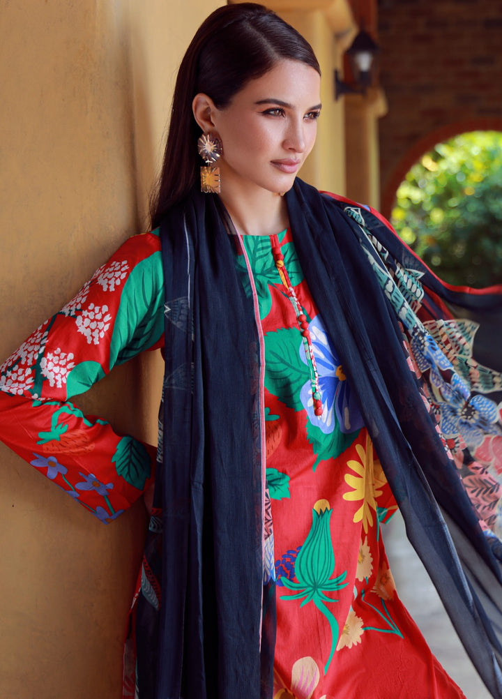 Petals Of Serenity by Feathers RTW Printed Lawn 3 Piece Suit QUENIX - Casual Collection