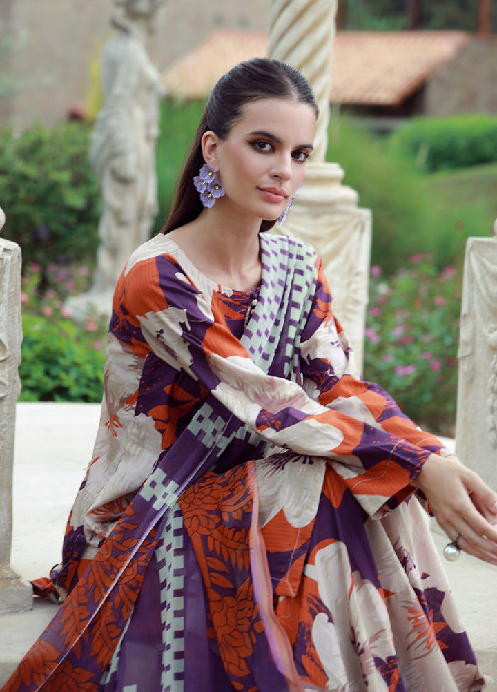 Petals Of Serenity by Feathers RTW Printed Lawn 3 Piece Suit SOLTREX - Casual Collection