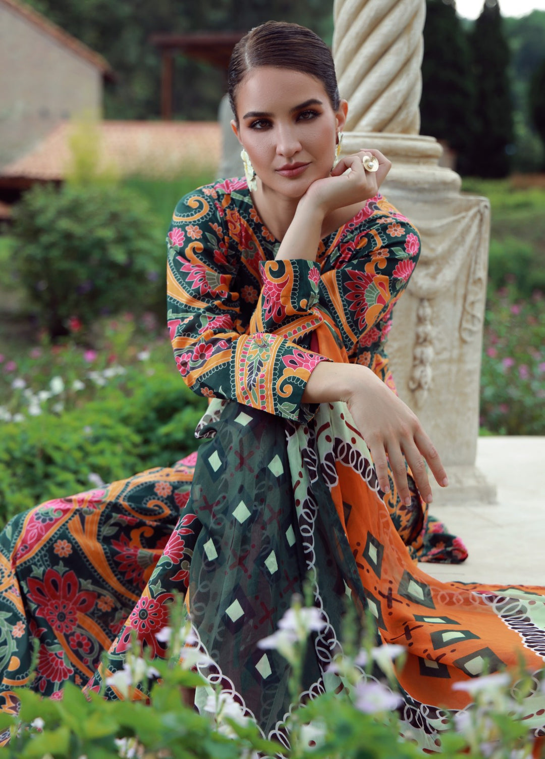 Petals Of Serenity by Feathers RTW Printed Lawn 3 Piece Suit SOLVEX - Casual Collection