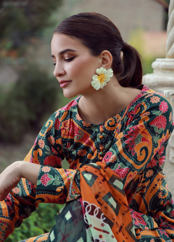 Petals Of Serenity by Feathers RTW Printed Lawn 3 Piece Suit SOLVEX - Casual Collection