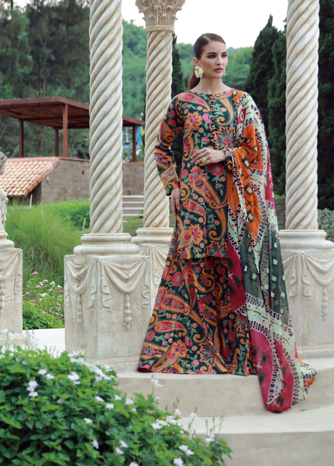 Petals Of Serenity by Feathers RTW Printed Lawn 3 Piece Suit SOLVEX - Casual Collection