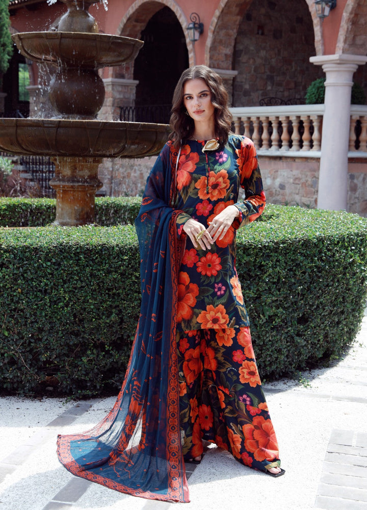 Petals Of Serenity by Feathers RTW Printed Lawn 3 Piece Suit VESTOR - Casual Collection