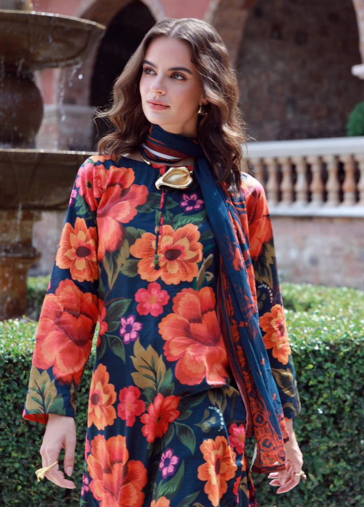 Petals Of Serenity by Feathers RTW Printed Lawn 3 Piece Suit VESTOR - Casual Collection