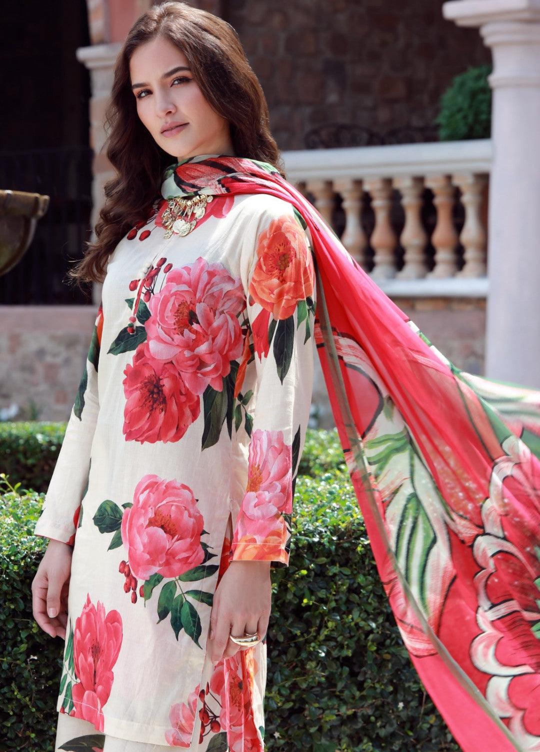 Petals Of Serenity by Feathers RTW Printed Lawn 3 Piece Suit ZENVOR - Casual Collection