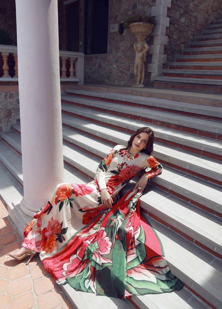 Petals Of Serenity by Feathers RTW Printed Lawn 3 Piece Suit ZENVOR - Casual Collection