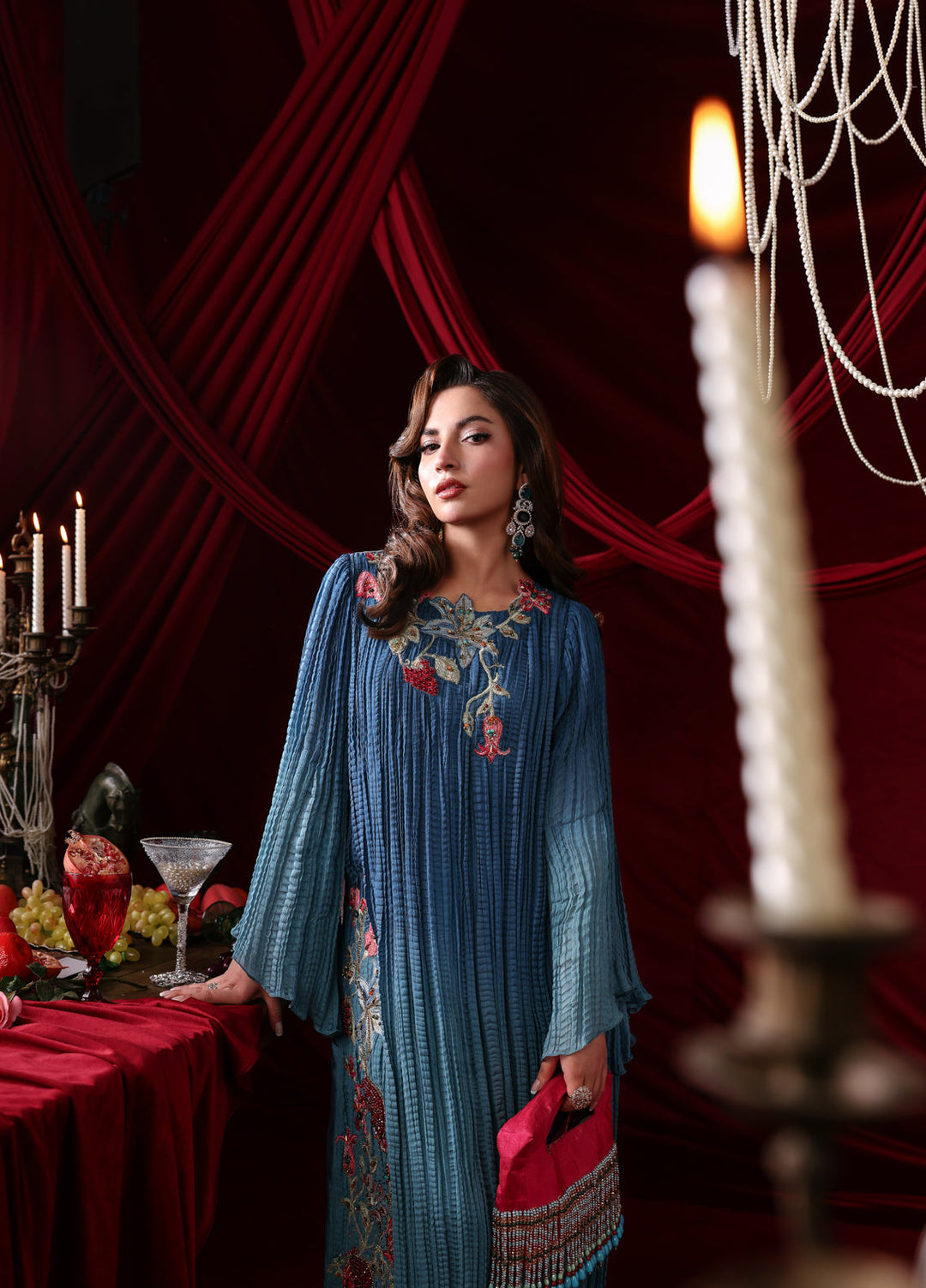 The Glamorous by Musferah Saad RTW Embroidered Silk 1 Piece Persephone - Casual Collection