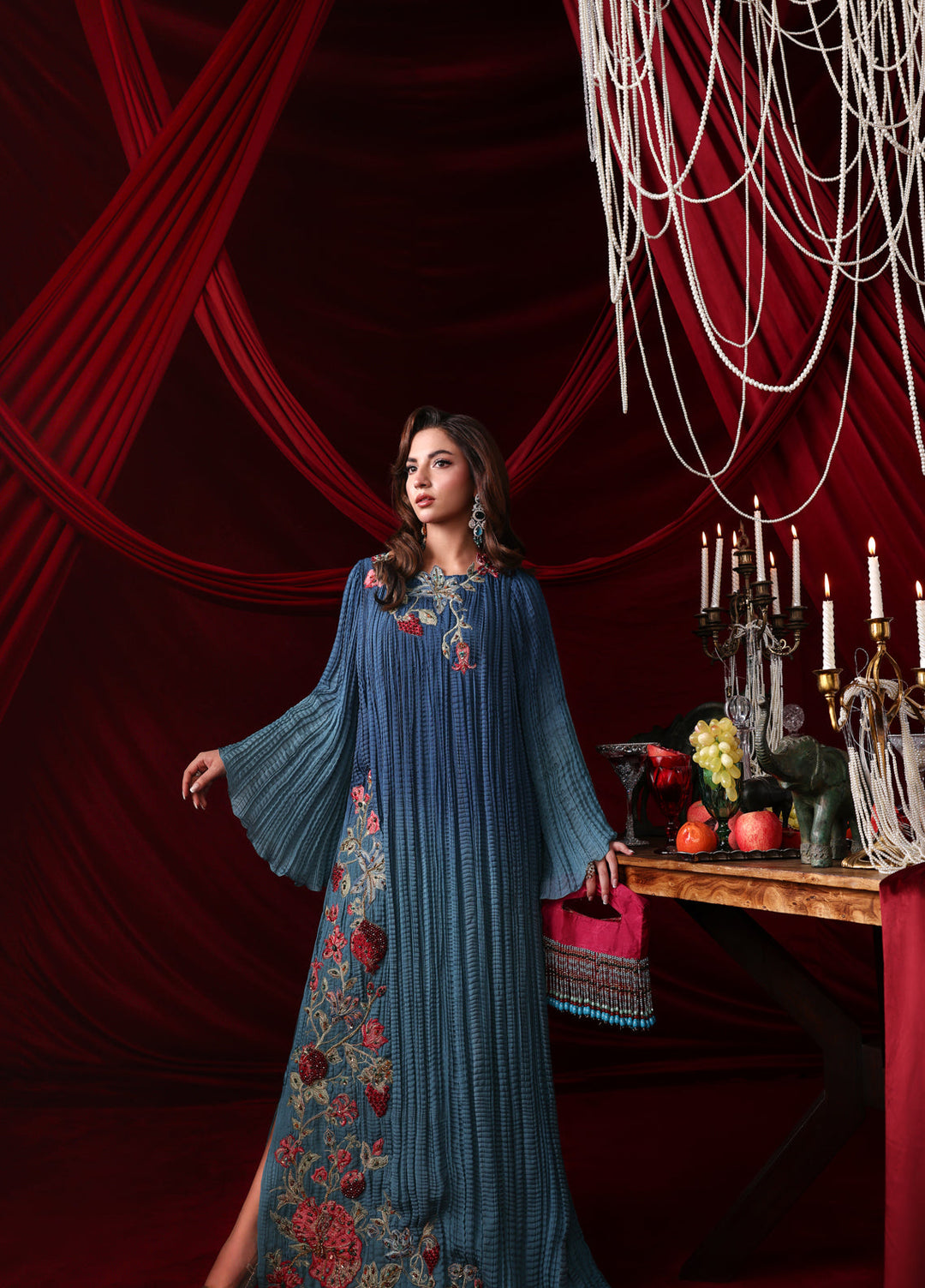 The Glamorous by Musferah Saad RTW Embroidered Silk 1 Piece Persephone - Casual Collection