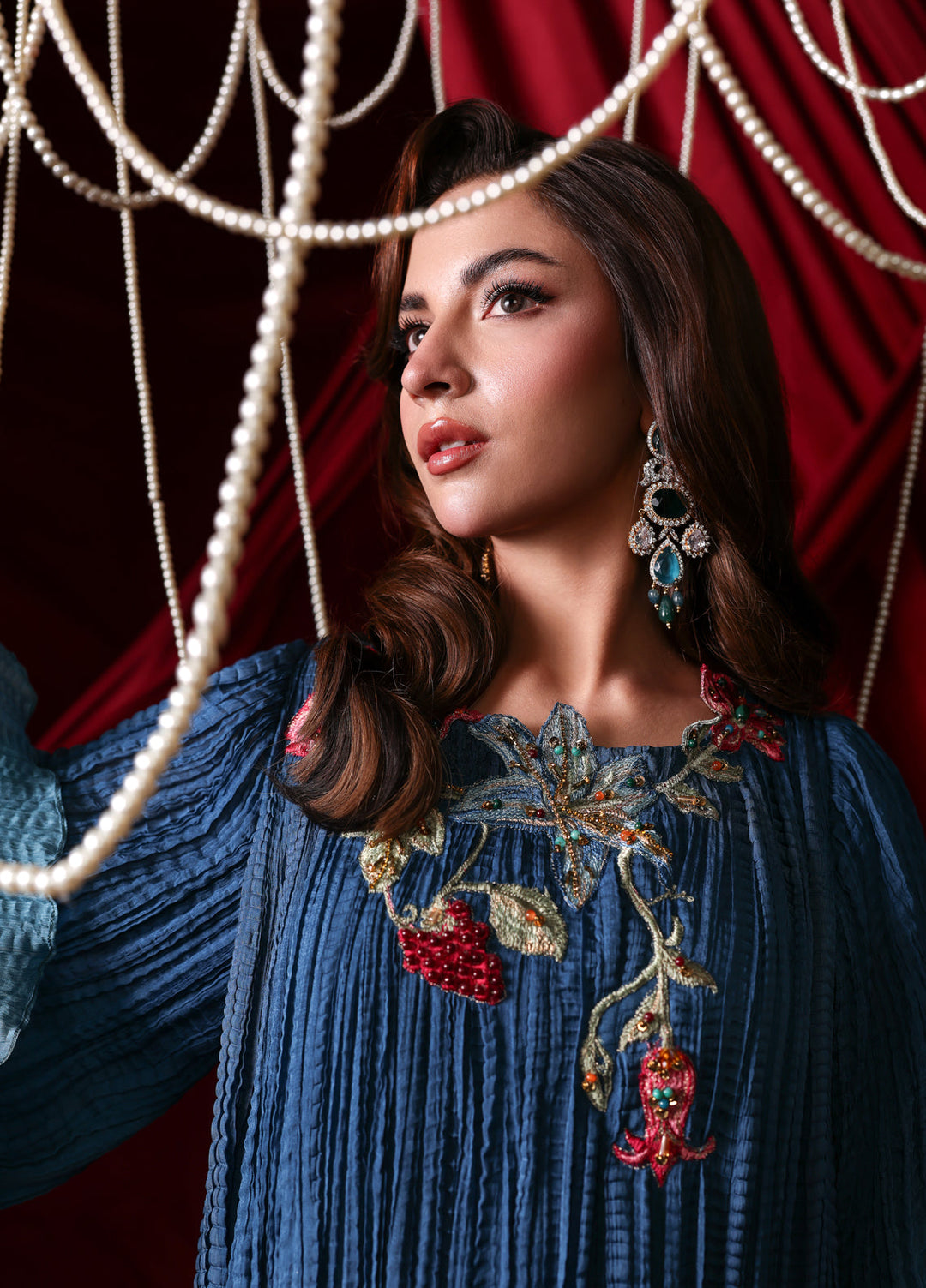 The Glamorous by Musferah Saad RTW Embroidered Silk 1 Piece Persephone - Casual Collection