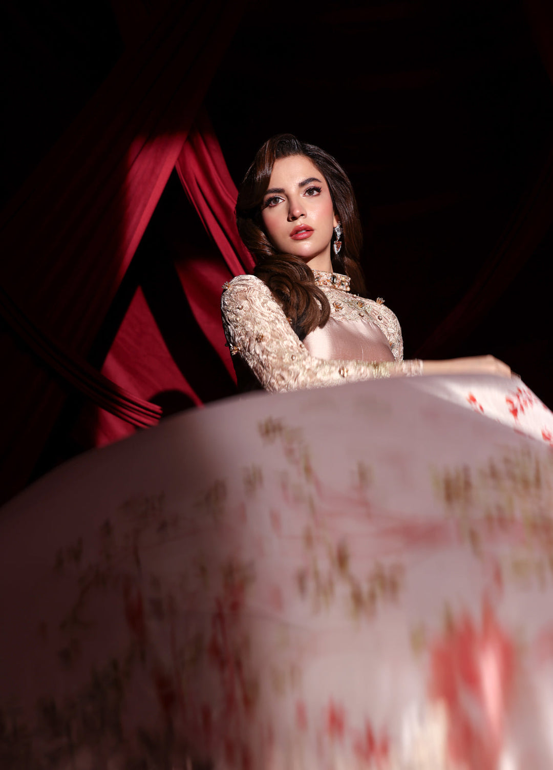 The Glamorous by Musferah Saad RTW Hand work Tissue Silk 3 Piece Suit Rosaline - Casual Collection