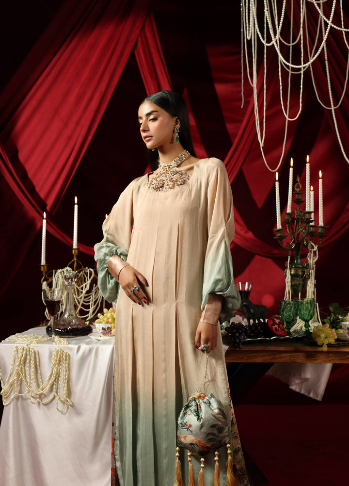 The Glamorous by Musferah Saad RTW Hand work Silk 1 Piece Ombre Grace - Eid Collection
