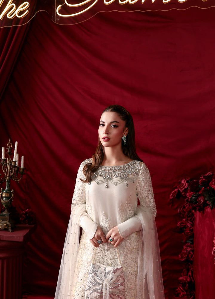The Glamorous by Musferah Saad RTW Hand work Chiffon 3 Piece Suit Asteria - Eid Collection