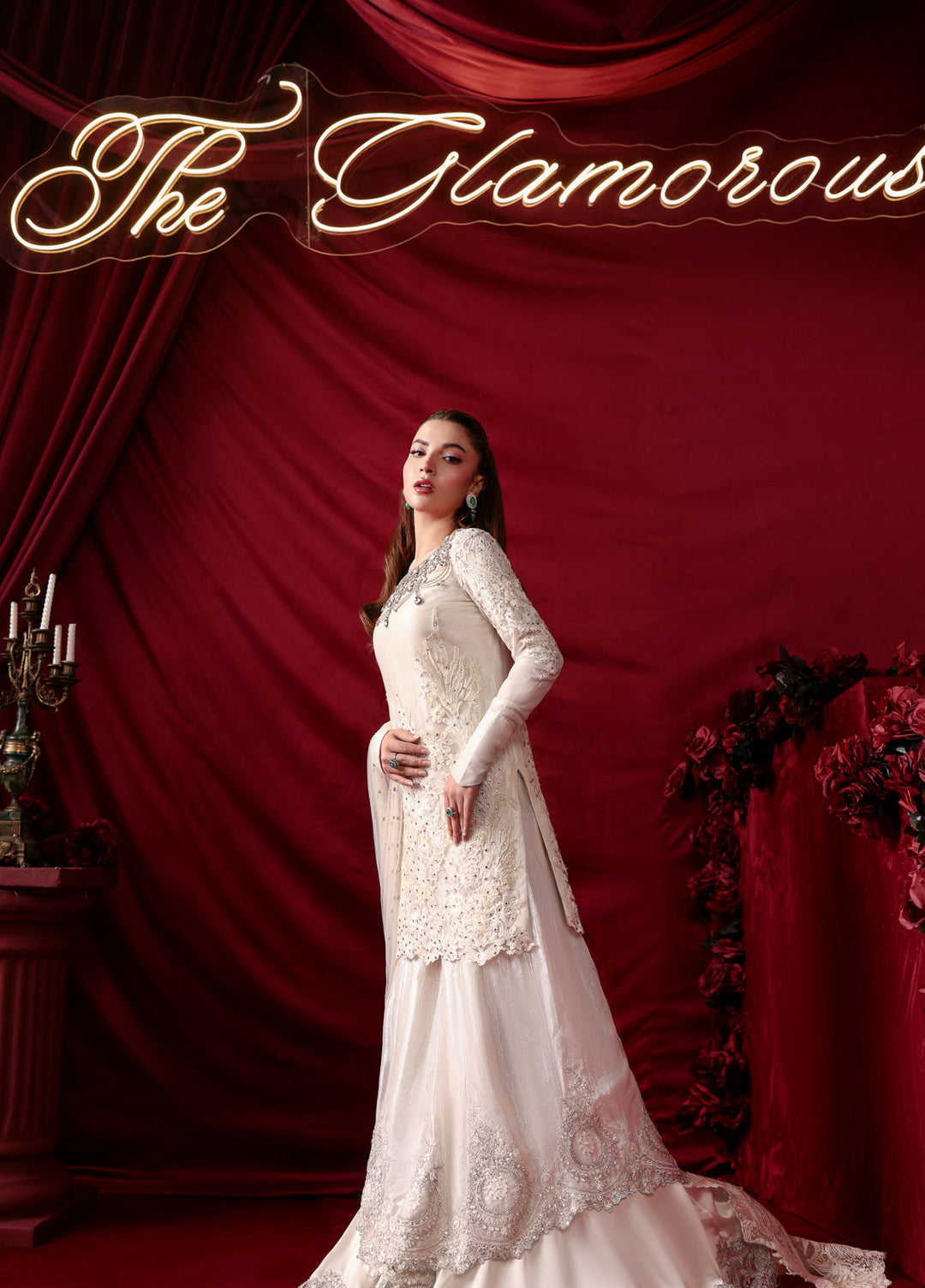 The Glamorous by Musferah Saad RTW Hand work Chiffon 3 Piece Suit Asteria - Eid Collection
