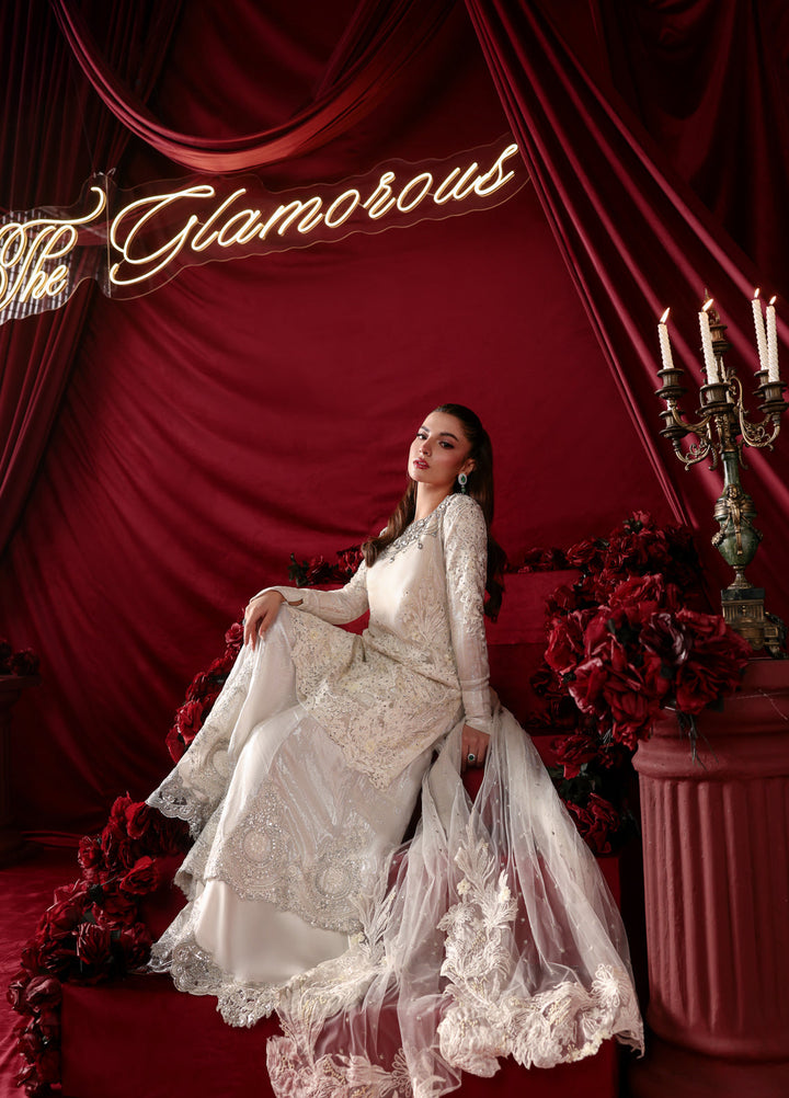 The Glamorous by Musferah Saad RTW Hand work Chiffon 3 Piece Suit Asteria - Eid Collection