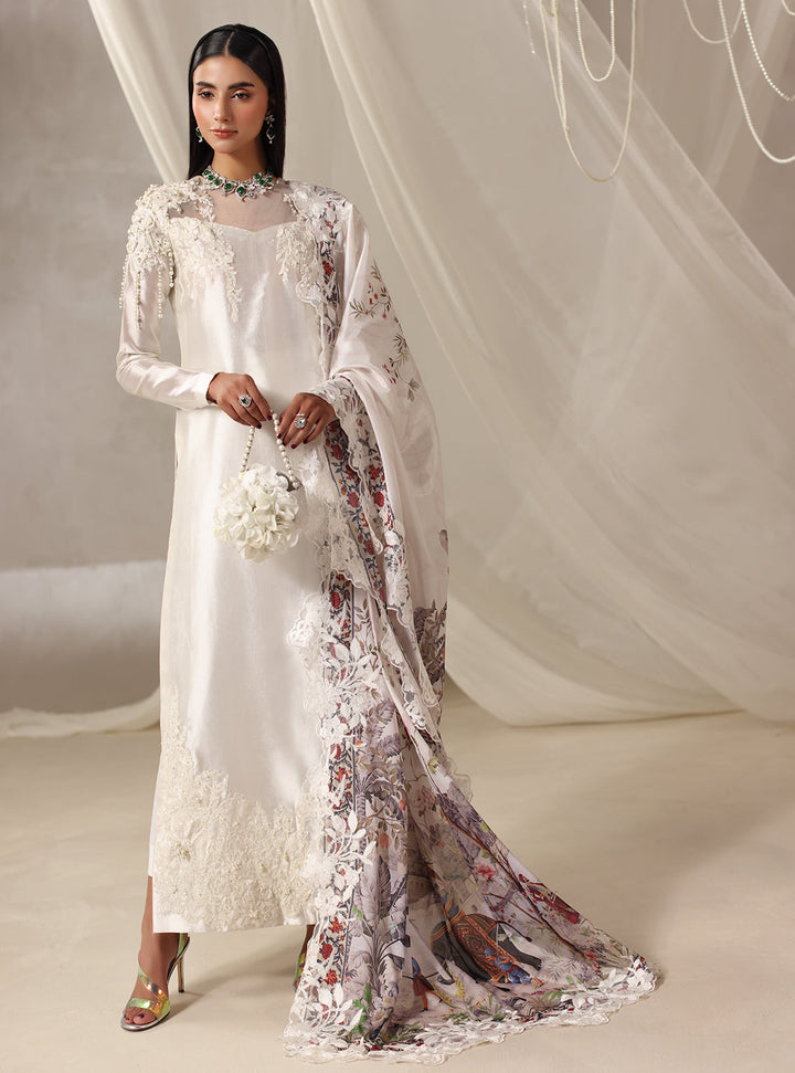 Twilight by Musferah Saad RTW Hand work Raw Silk 3 Piece Suit Aria - Eid Collection