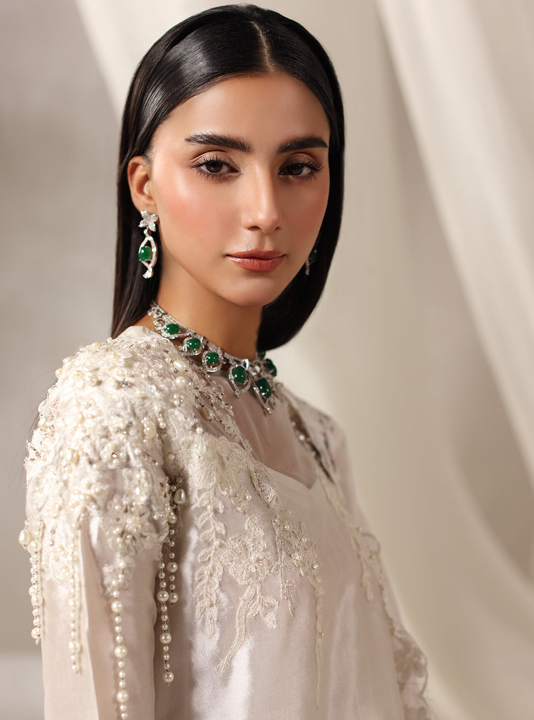 Twilight by Musferah Saad RTW Hand work Raw Silk 3 Piece Suit Aria - Eid Collection
