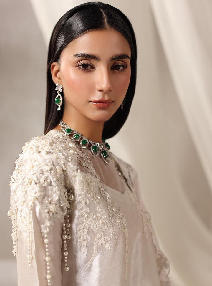Twilight by Musferah Saad RTW Hand work Raw Silk 3 Piece Suit Aria - Eid Collection