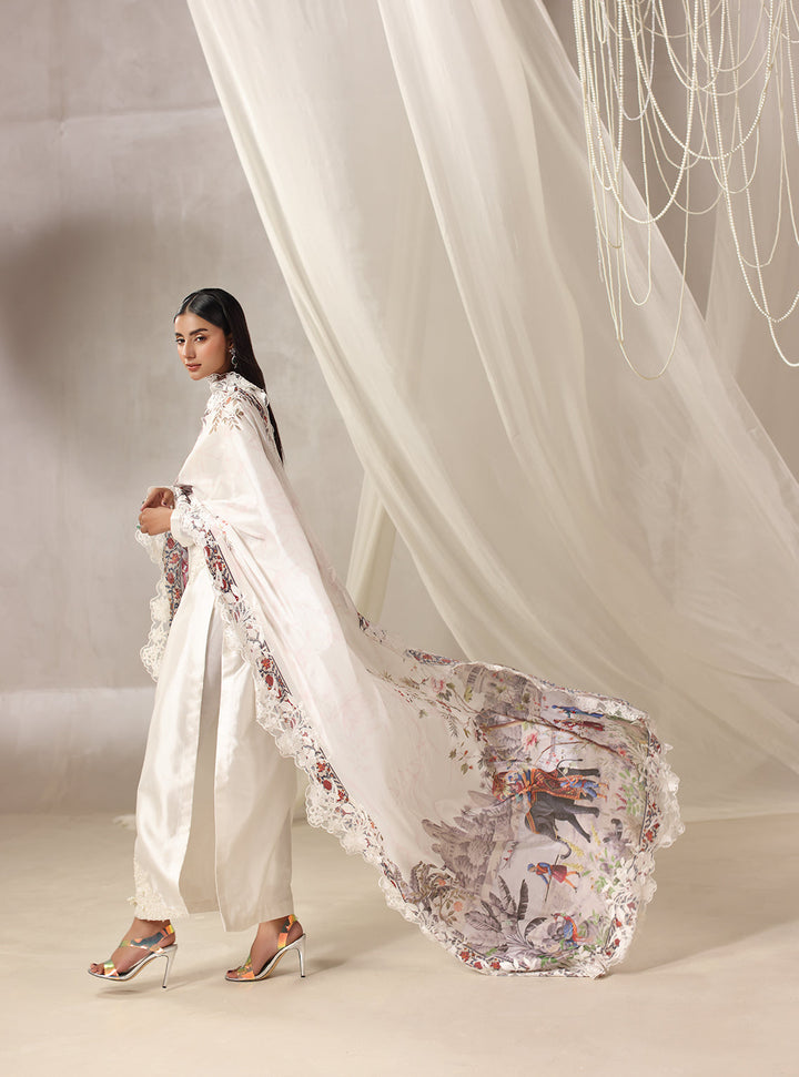 Twilight by Musferah Saad RTW Hand work Raw Silk 3 Piece Suit Aria - Eid Collection