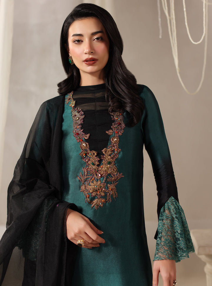 Twilight by Musferah Saad RTW Hand work Tissue Silk 3 Piece Suit Celestia - Eid Collection
