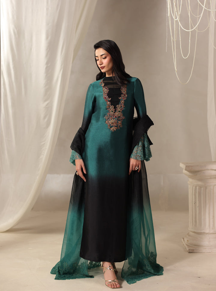 Twilight by Musferah Saad RTW Hand work Tissue Silk 3 Piece Suit Celestia - Eid Collection