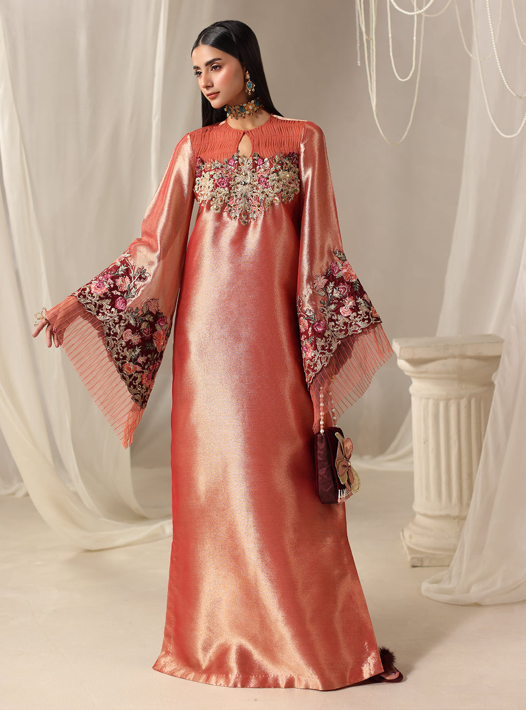 Twilight by Musferah Saad RTW Hand work Tissue 1 Piece Coraline - Eid Collection